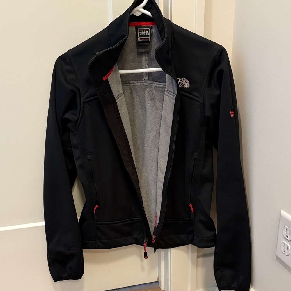 The North Face Women's Black and Red Ski Jacket